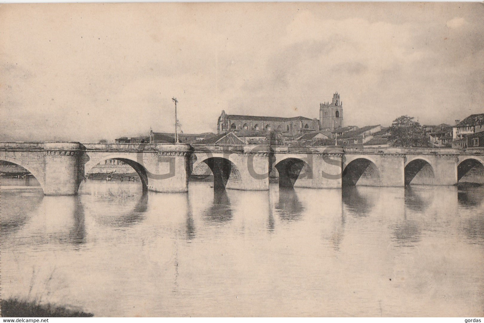 Antigua - Palencia - Brucke - Bridge - Puente Mayor , Rio Carrion Y Catedral - Antigua Und Barbuda