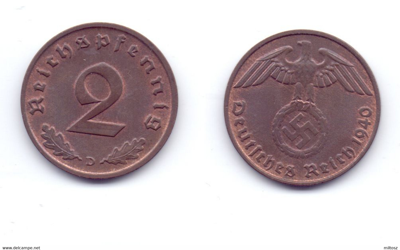 Germany 2 Reichspfennig 1940 D 3rd Reich - 2 Reichspfennig