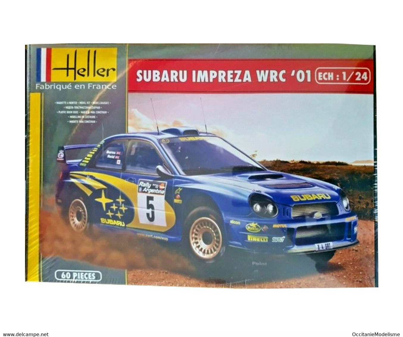 Heller - SUBARU IMPREZA WRC 2001 Maquette Kit Plastique Réf. 80761 NBO Neuf 1/24 - Voitures
