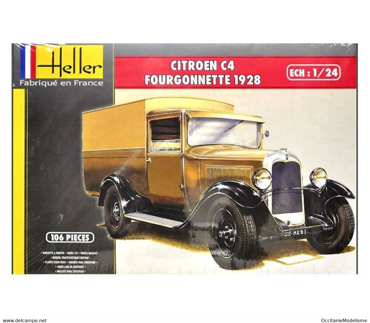 Heller - CITROEN C4 Fourgonnette 1928 Maquette Kit Plastique Réf. 80703 NBO Neuf 1/24 - Carros