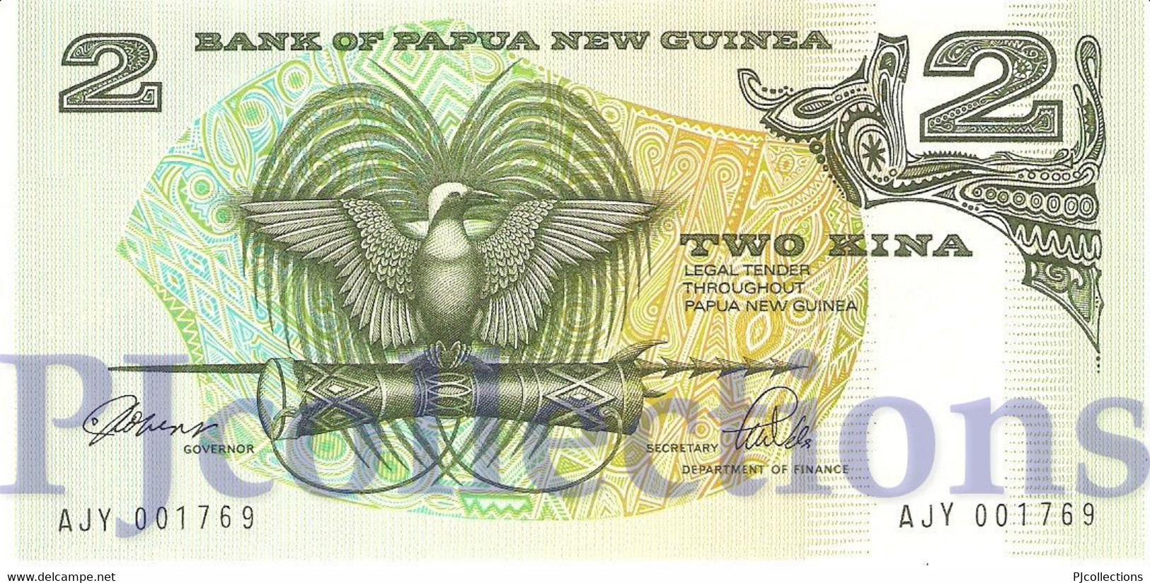 PAPUA NEW GUINEA 2 KINA 1981 PICK 5c UNC LOW SERIAL AJY0017** - Papua-Neuguinea