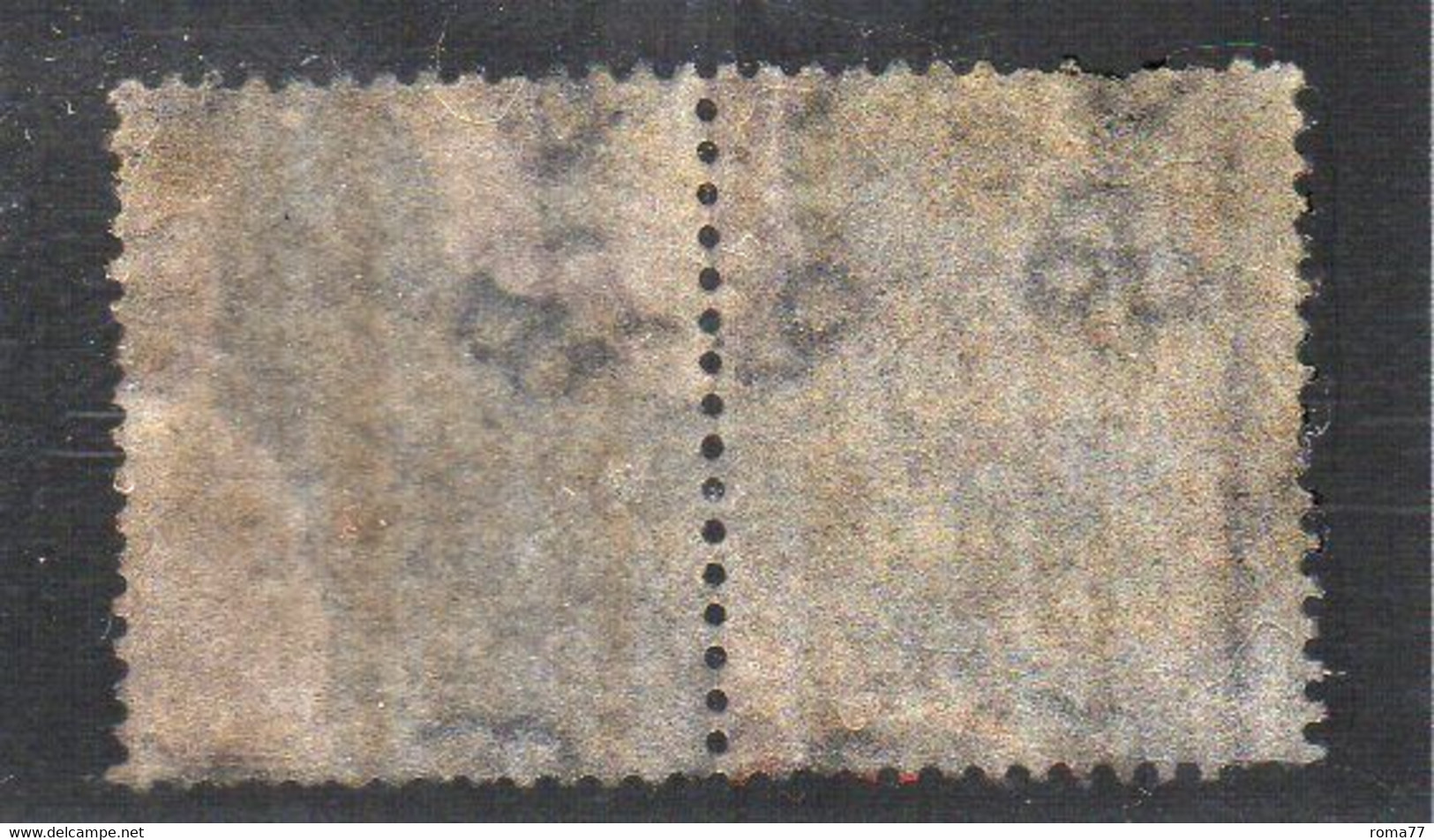 829 490 - GRAN BRETAGNA 1865 , 6 P. N. 29  (S.G. N. 19) Coppia Used. Fil Fiori Araldici . - Errors, Freaks & Oddities (EFOs