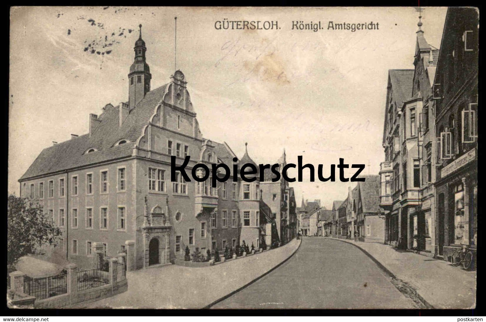 ALTE POSTKARTE GÜTERSLOH KÖNIGLICHES AMTSGERICHT GESCHÄFT HEINRICH ZUMHANSEN Gericht Court Tribunal Cpa Postcard AK - Gütersloh