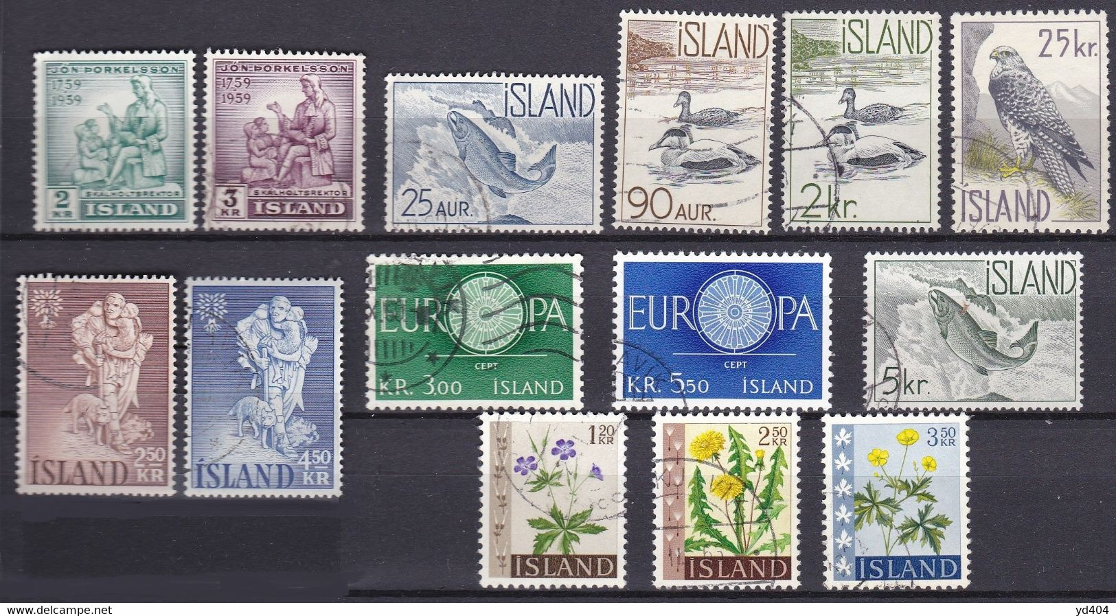 IS065B – ISLANDE – ICELAND – 1959-60 – YEARS SET USED – Y&T # 292→ 305 CV 25,50 € - Used Stamps