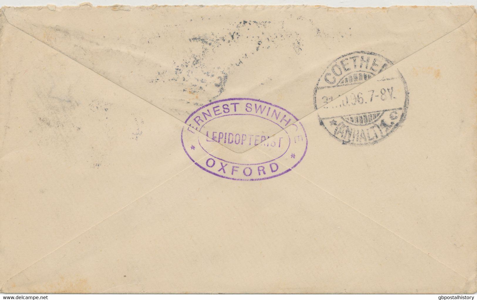 GB 1896 QV 1d Pink Superb Used Postal Stationery Envelope Size E Uprated With Jubilee ½d Orange (3x) Tied By Duplex - Storia Postale