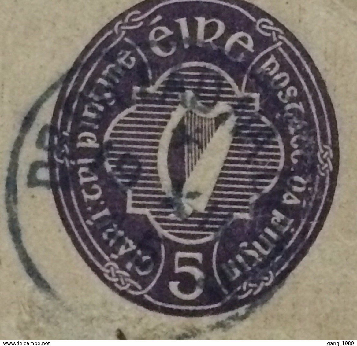 IRELAND 1945,REGISTER STATIONERY COVER USED TO INDIA,DROICHEAD NA DOTRA, GRANT ROAD BOMBAY CITY CANCEL. - Briefe U. Dokumente