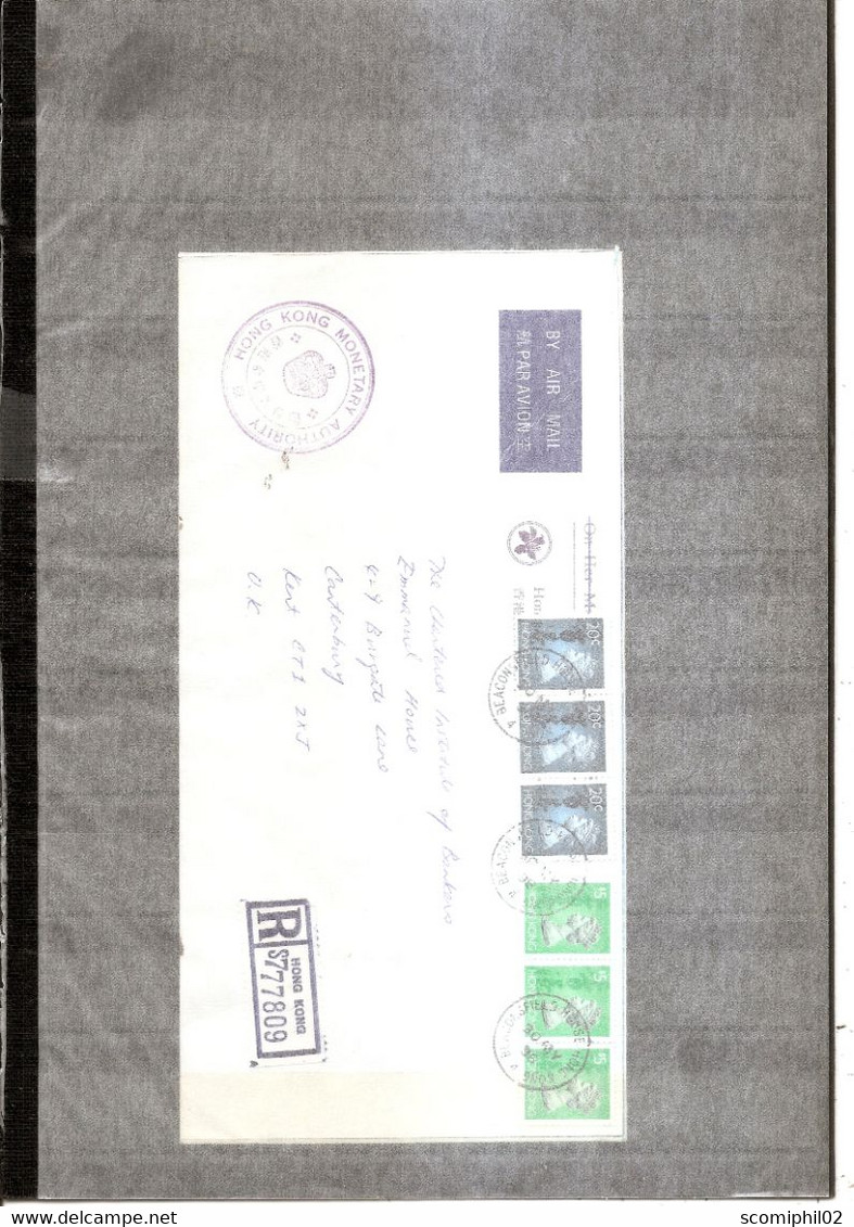 HongKong ( Lettre Recommandée De 1996 De HongKong Vers La Grande-Bretagne à Voir) - Cartas & Documentos