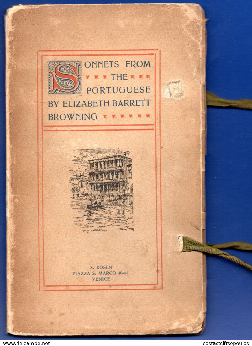 1233.SONNETS FROM THE PORTUGUESE.E.BARRET BROWNING,VENICE 1906,SPECIAL EDITION FOR  THE MARCHESA PERUZZI DE' MEDICI - 1900-1949