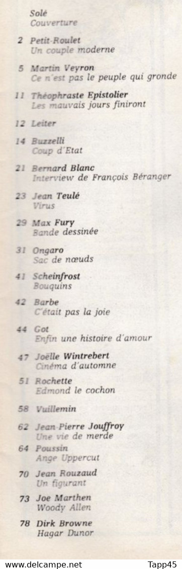 BD  > L'Echo Des Savanes  > N° 60  > 1980  >  Réf: T V 10 - L'Echo Des Savanes