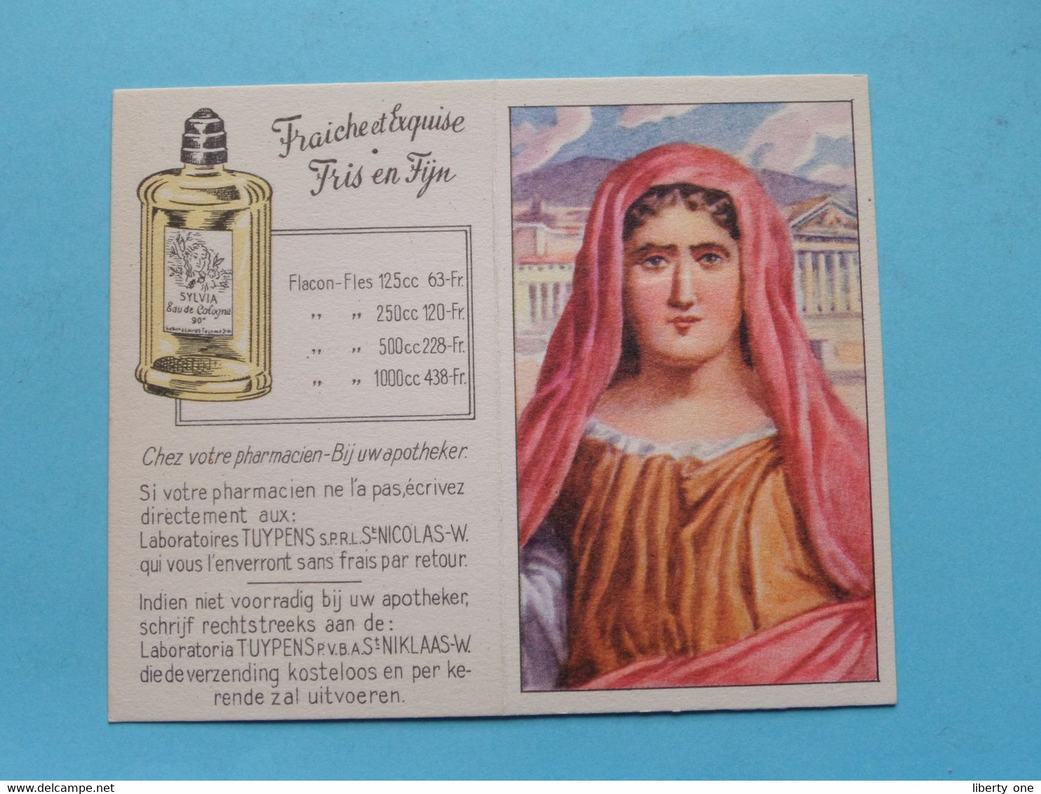 Eau De Cologne SYLVIA - 20 Cornélie ( Voir / Zie Photo Pour Detail ) ! - Antiquariat (bis 1960)