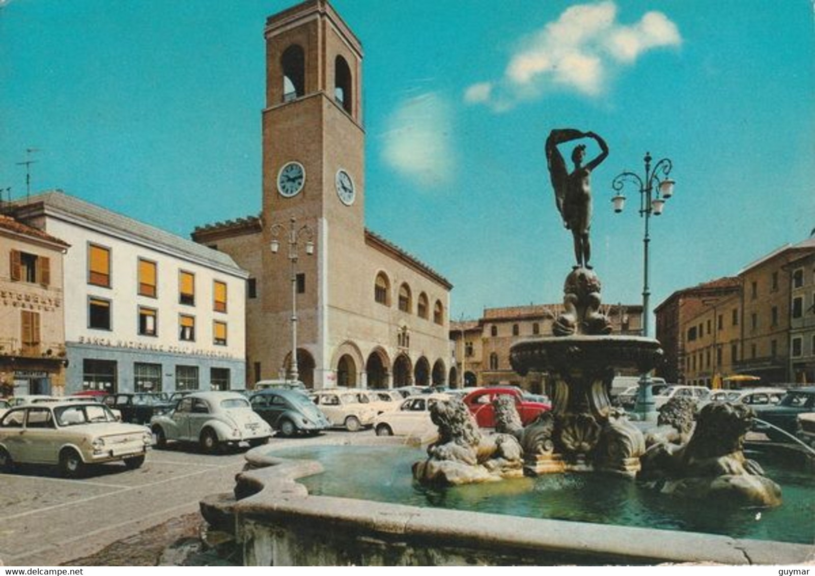 FANO - PIAZZA XX SETTEMBRE - AUTO CAR - FIAT 850 - 3303 - Fano