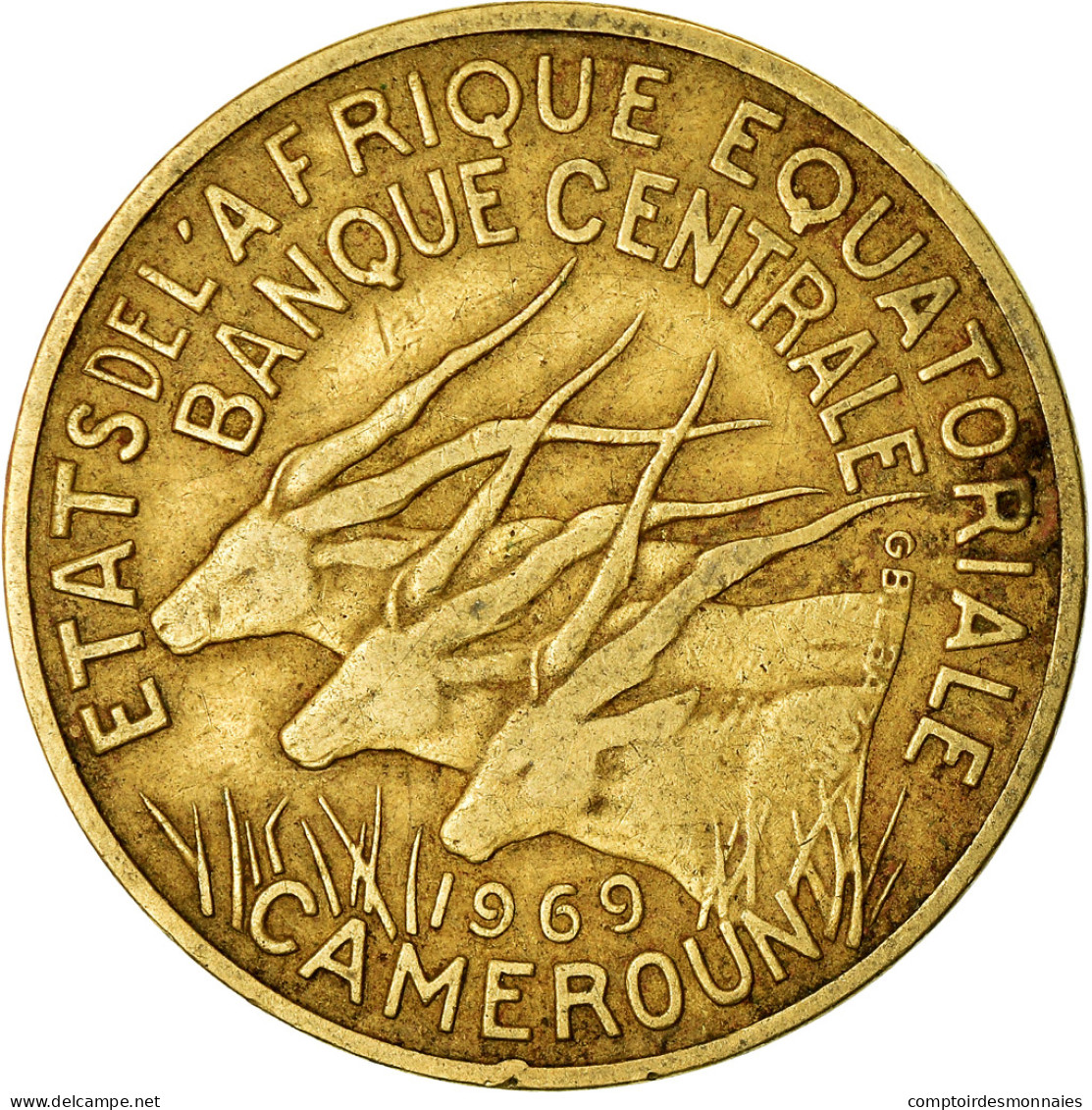 Monnaie, États De L'Afrique équatoriale, 10 Francs, 1969, Paris, TB+ - Kameroen