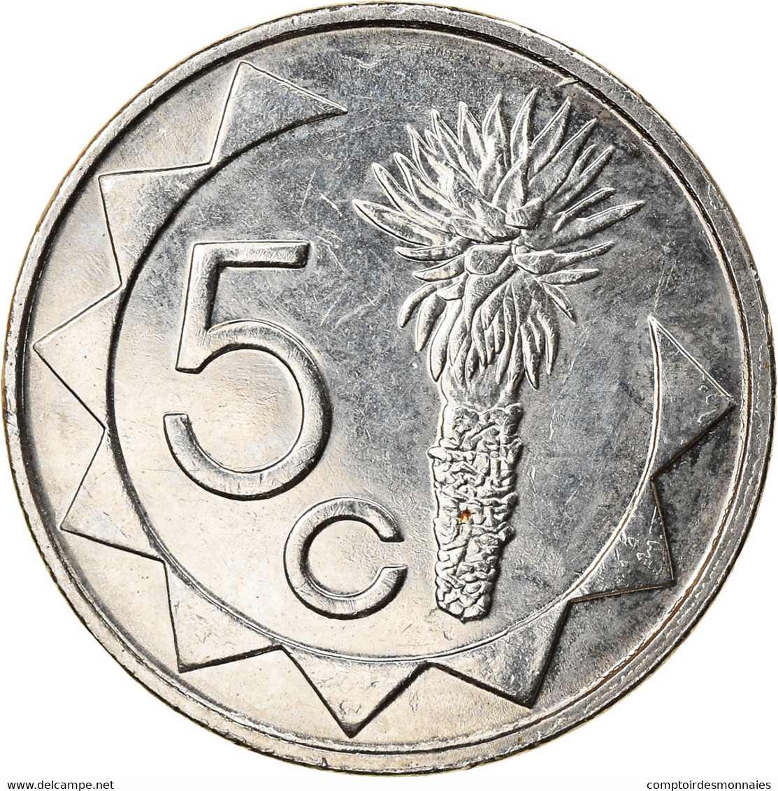 Monnaie, Namibia, 5 Cents, 2002, Vantaa, TTB, Nickel Plated Steel, KM:1 - Namibie