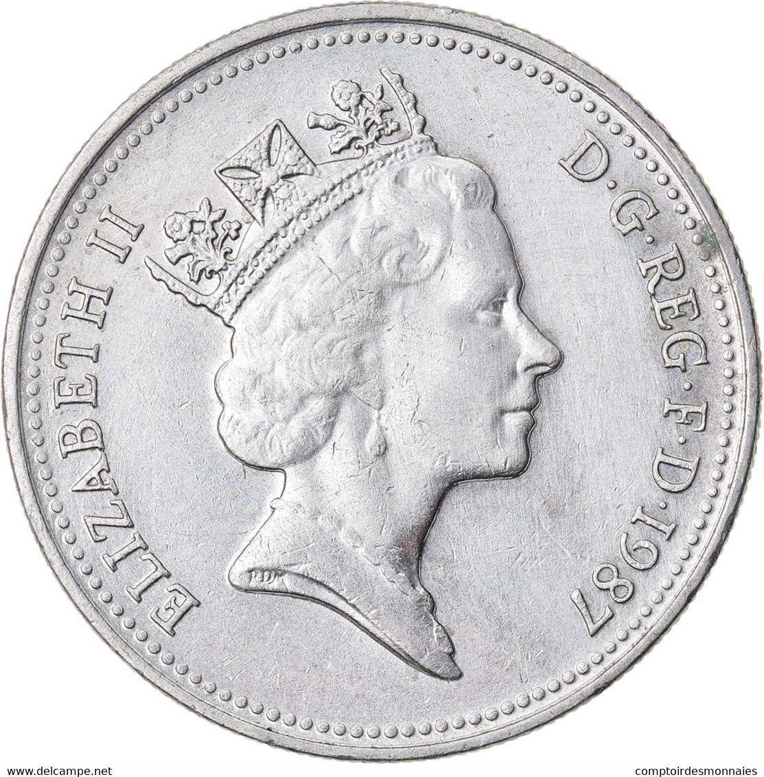 Monnaie, Grande-Bretagne, Elizabeth II, 5 Pence, 1987, TTB, Copper-nickel - 5 Pence & 5 New Pence