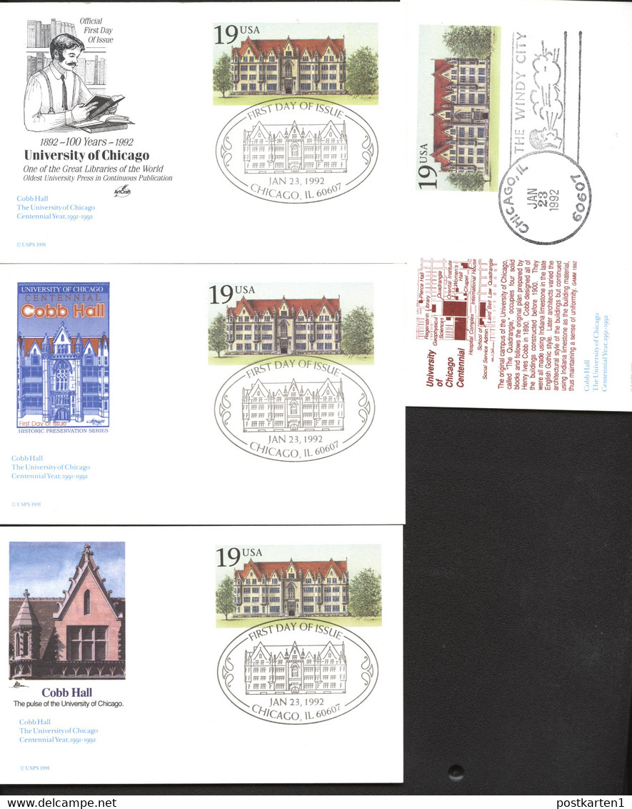 UX161 4 Postal Cards FDC 1992 - 1981-00