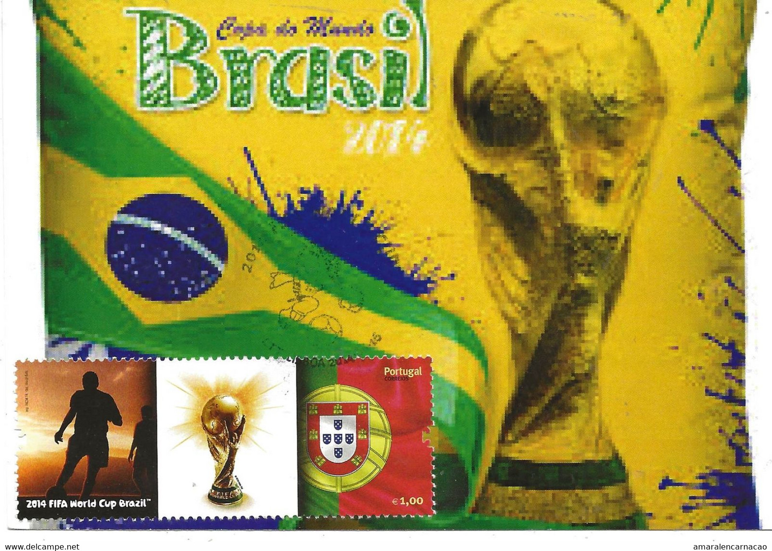 CARTE MAXIMUM - MAXIMUM CARD - MAXIMUM KARTE - CARTOLINA MAXIMA - PORTUGAL - FOOTBALL - COUPE DU MONDE - BRÈSIL / BRAZIL - 2014 – Brazilië