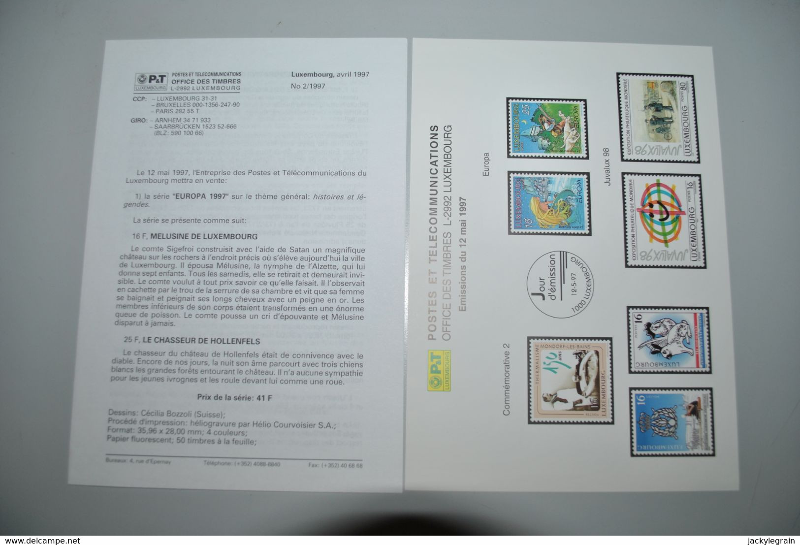 Luxembourg 1996/98 Feuillets Postes Reproductions Envoi Bpost Belgique : 2 € Europe : 5 € - Altri & Non Classificati