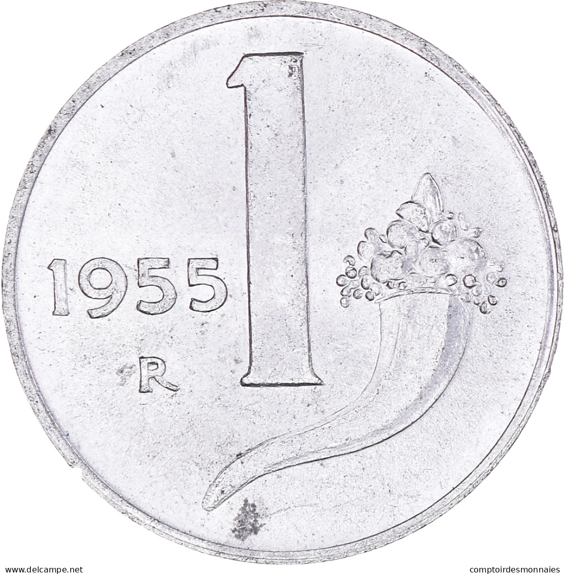 Monnaie, Italie, Lira, 1955, Rome, TTB, Aluminium, KM:91 - 1 Lira