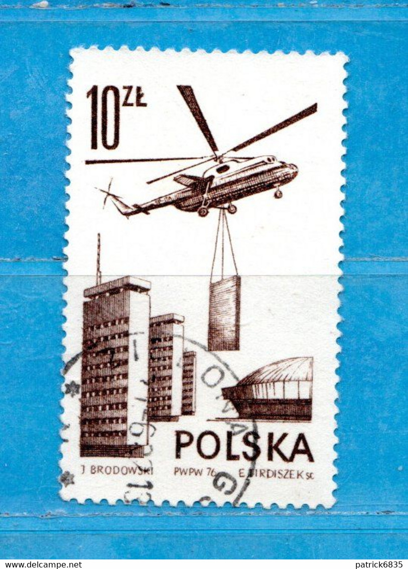 (Us.5) POLONIA ° - AIRMAIL - 1976 - AVIONS.  Yv. 56.  Oblitéré Come Scansione - Gebruikt