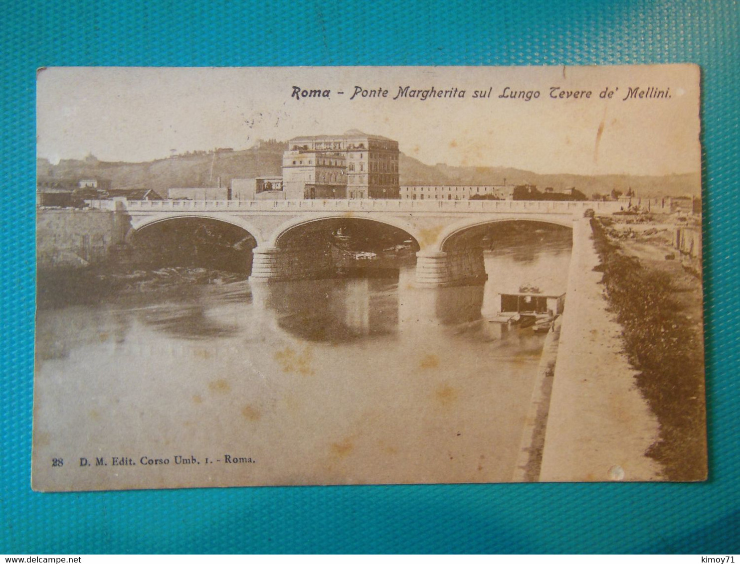 Cartolina Roma - Ponte Margherita Sul Lungo Tevere De' Mellini. Viaggiata - Fiume Tevere