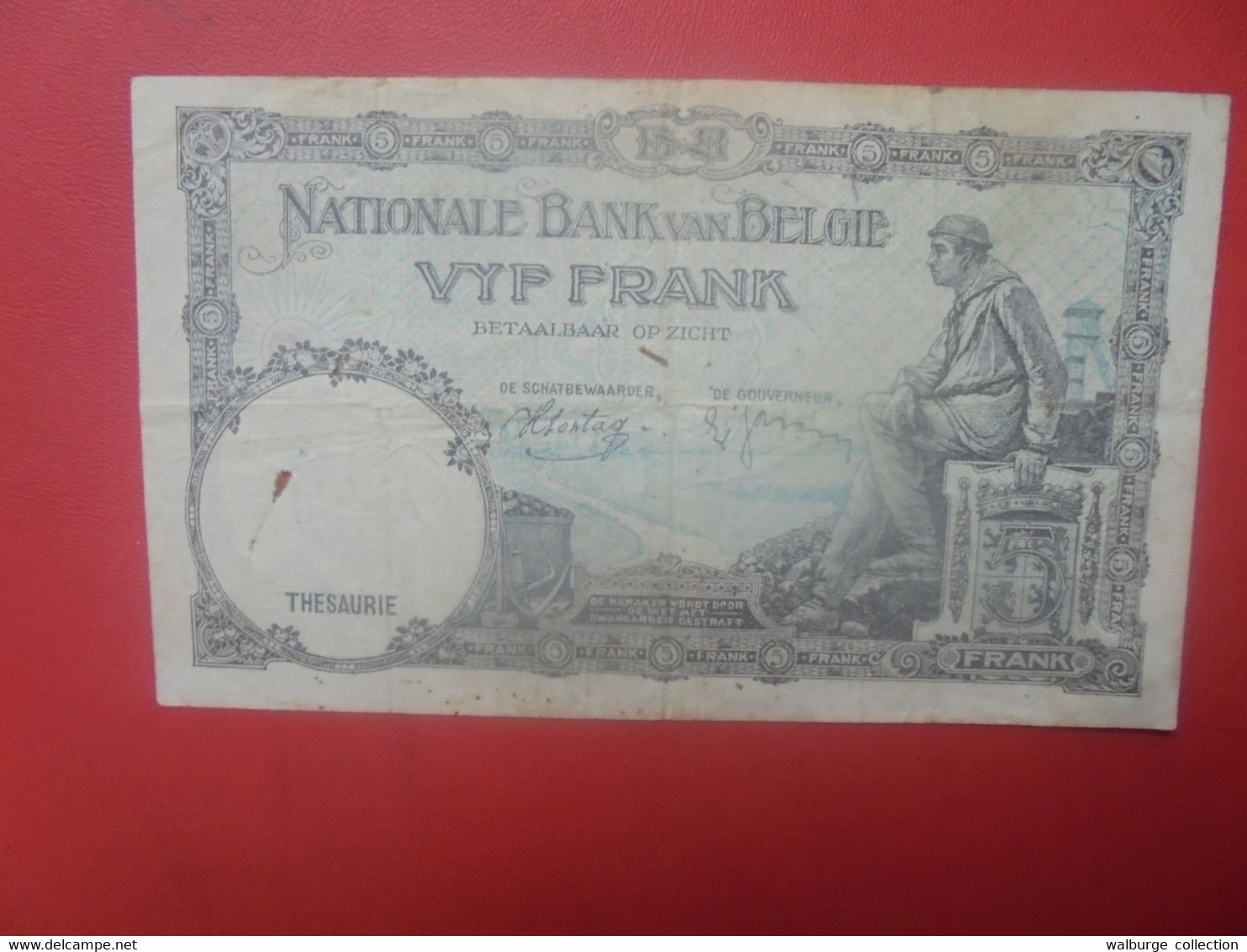 BELGIQUE 5 FRANCS 4-3-38 Circuler (B.27) - 5 Francs