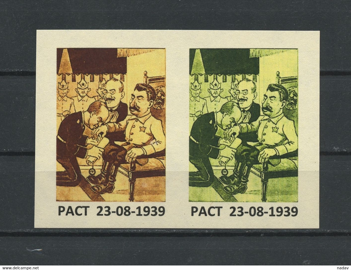 Russia & USSR-1939 "Stalin-Molotov-Ribbentrop Pact"- Projekt,  Imperforate, Reproduction - MNH** - Essais & Réimpressions