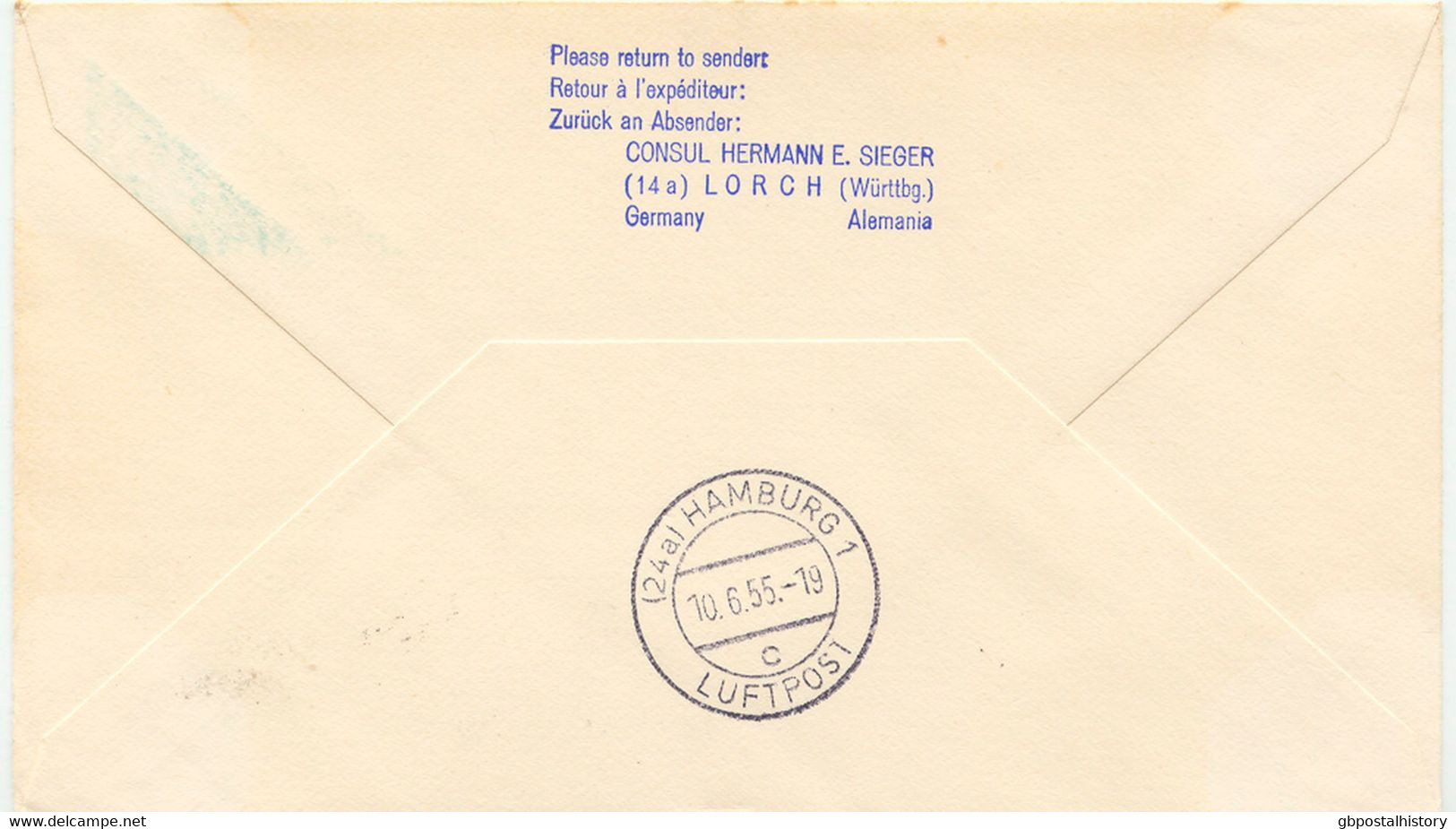 USA 1955/9 4 Versch. Seltene Gesuchte Erst- Und 1 Sonderflug Der Dt. Lufthansa: New York - Hamburg, New York - Frankfurt - 2c. 1941-1960 Brieven