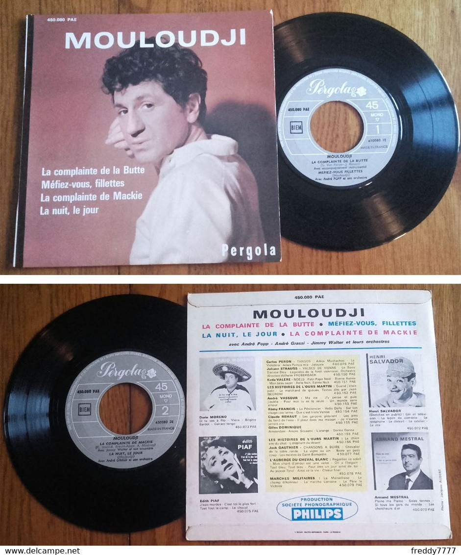 RARE French EP 45t RPM BIEM (7") MOULOUDJI (1967) - Collectors