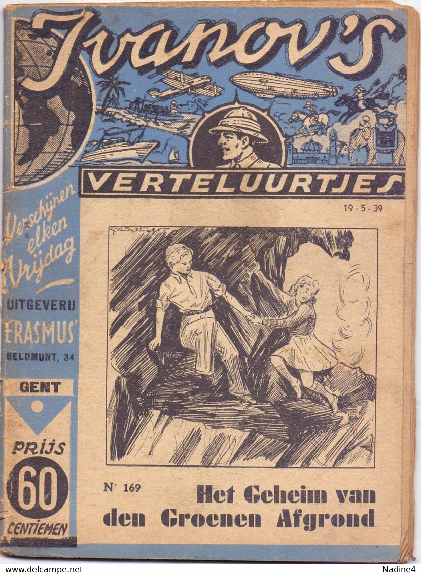 Tijdschrift Ivanov's Verteluurtjes - N° 169  Het Geheim Van Den Groenen Afgrond - Sacha Ivanov - Uitg. Erasmus Gent 1939 - Kids