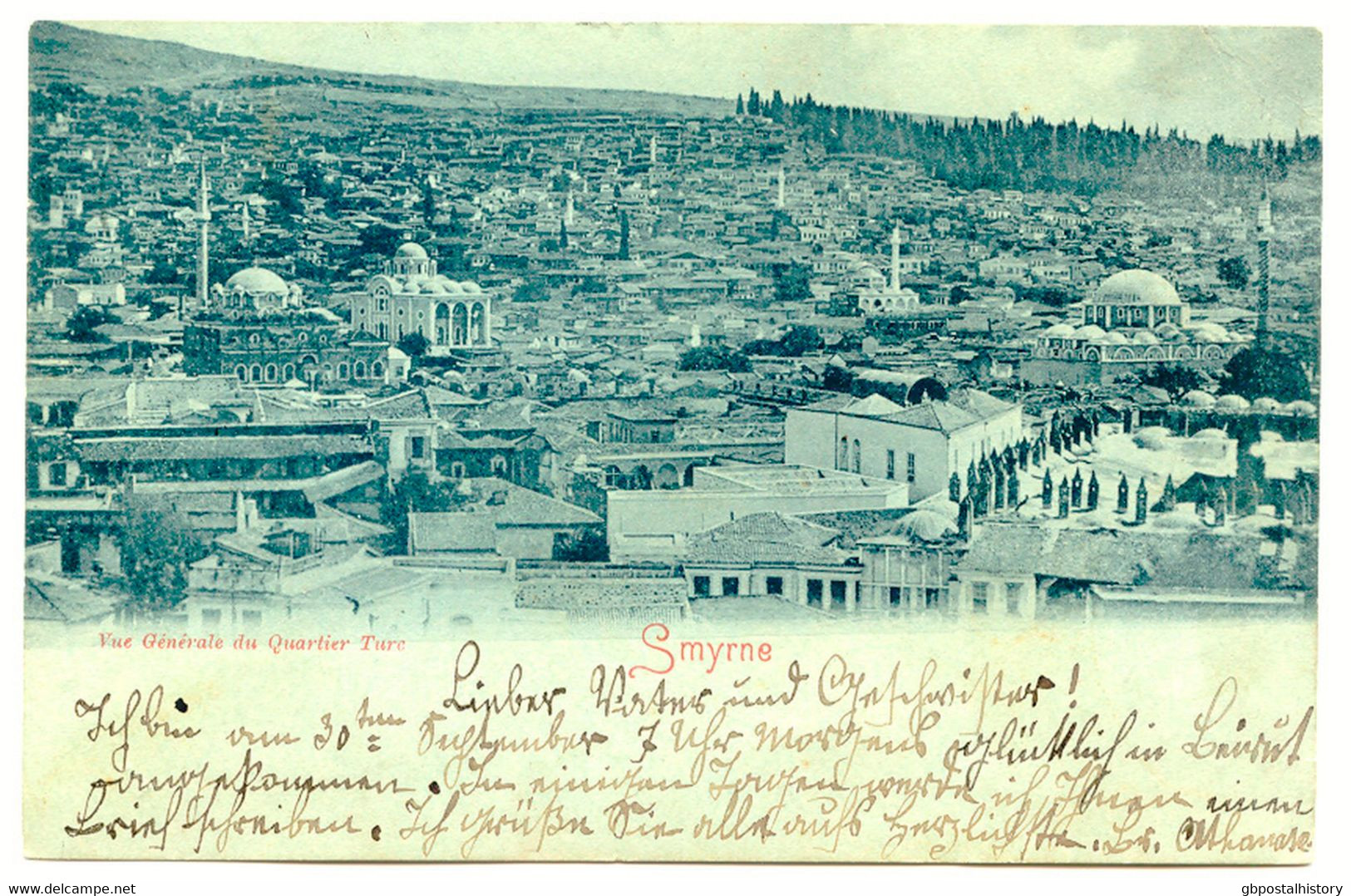 SYRIEN / LIBANON 1901, 10 C. Allegorien, Franz. Marke A. AK K2 "BEYROUTH - SYRIE", 2 Mal Abgeschlagen, Pra.-Vorläufer - Syrie