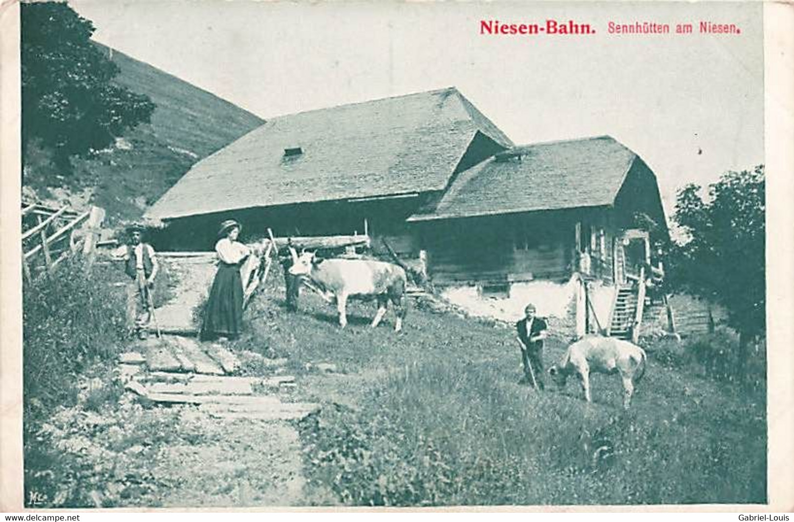 Niesen-Bahn Sennhütten Am Niesen Almhütte Bergbauer  Kuh  Sennerei Frutigen - Frutigen