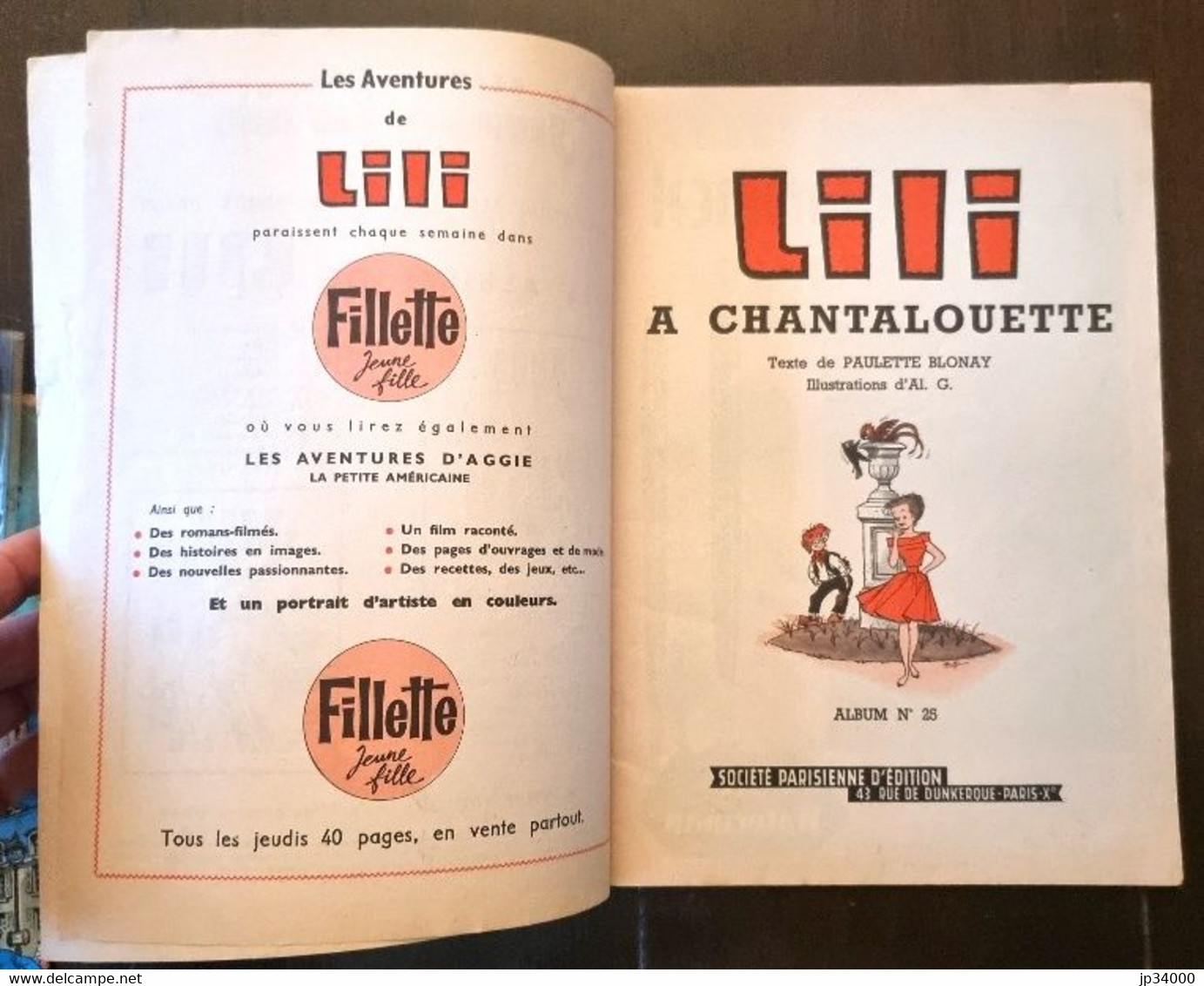 LILI A Chantalouette N°25 Edition Originale 1962.Chez S.P.E. (couverture Papier) (C) - Lili L'Espiègle
