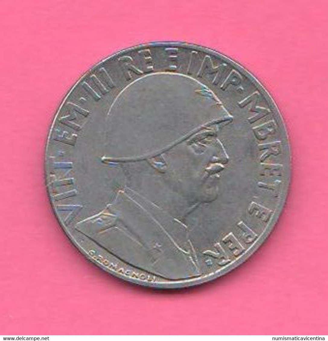 Albania 0,20 Lek 1939  King Vittorio Emanuele II° Albanie Shqipni Steel Magnetic Coin - Albanien