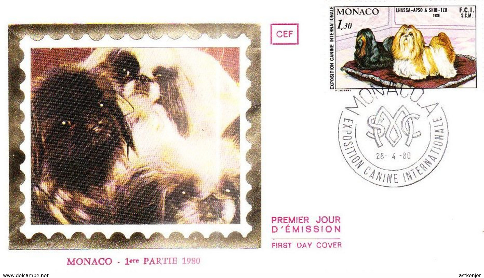 LOT DE FDC DE MONACO - 1980 - Lettres & Documents