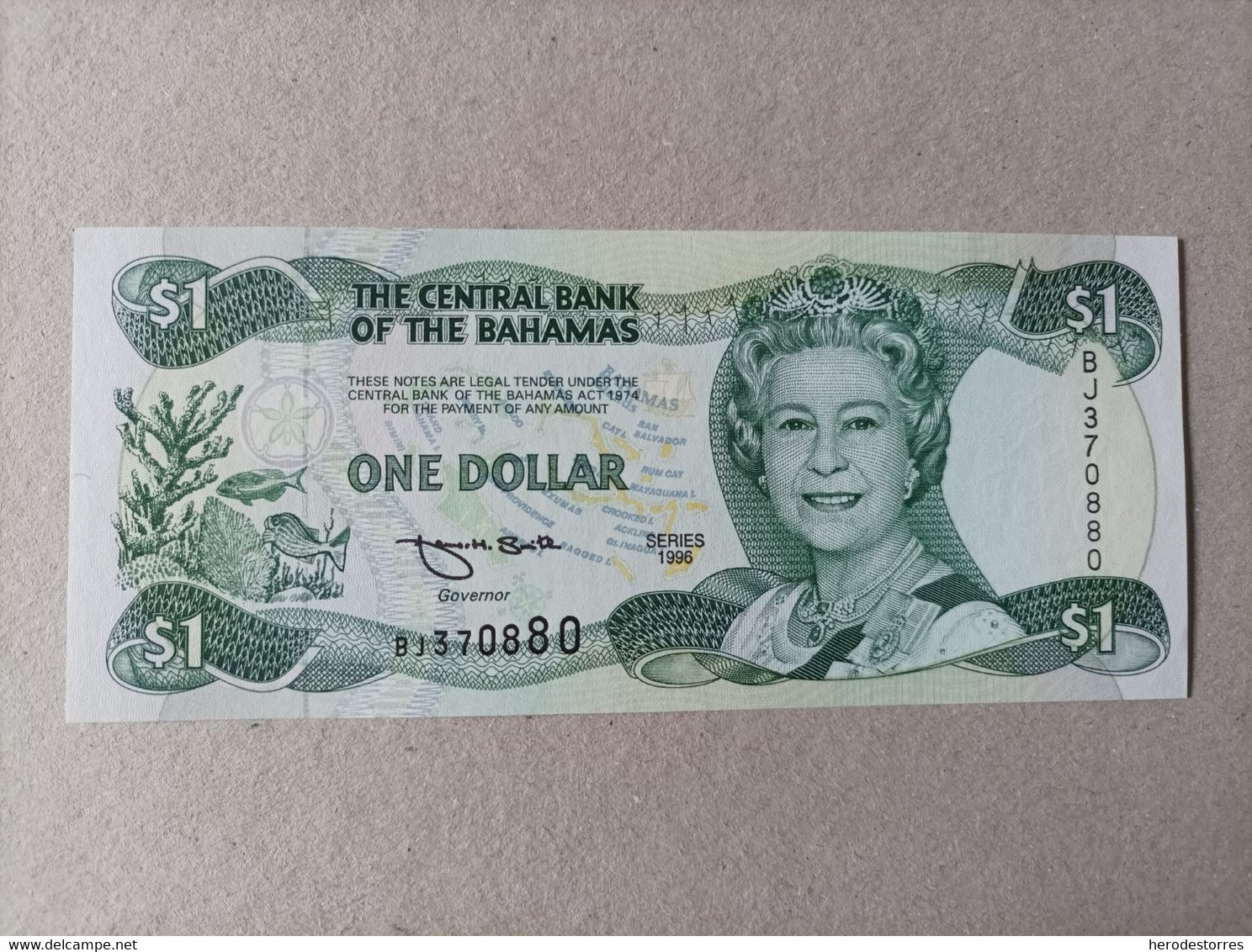 Billete De Bahamas De 1 Dólar, Año 1996, UNC - Bahamas