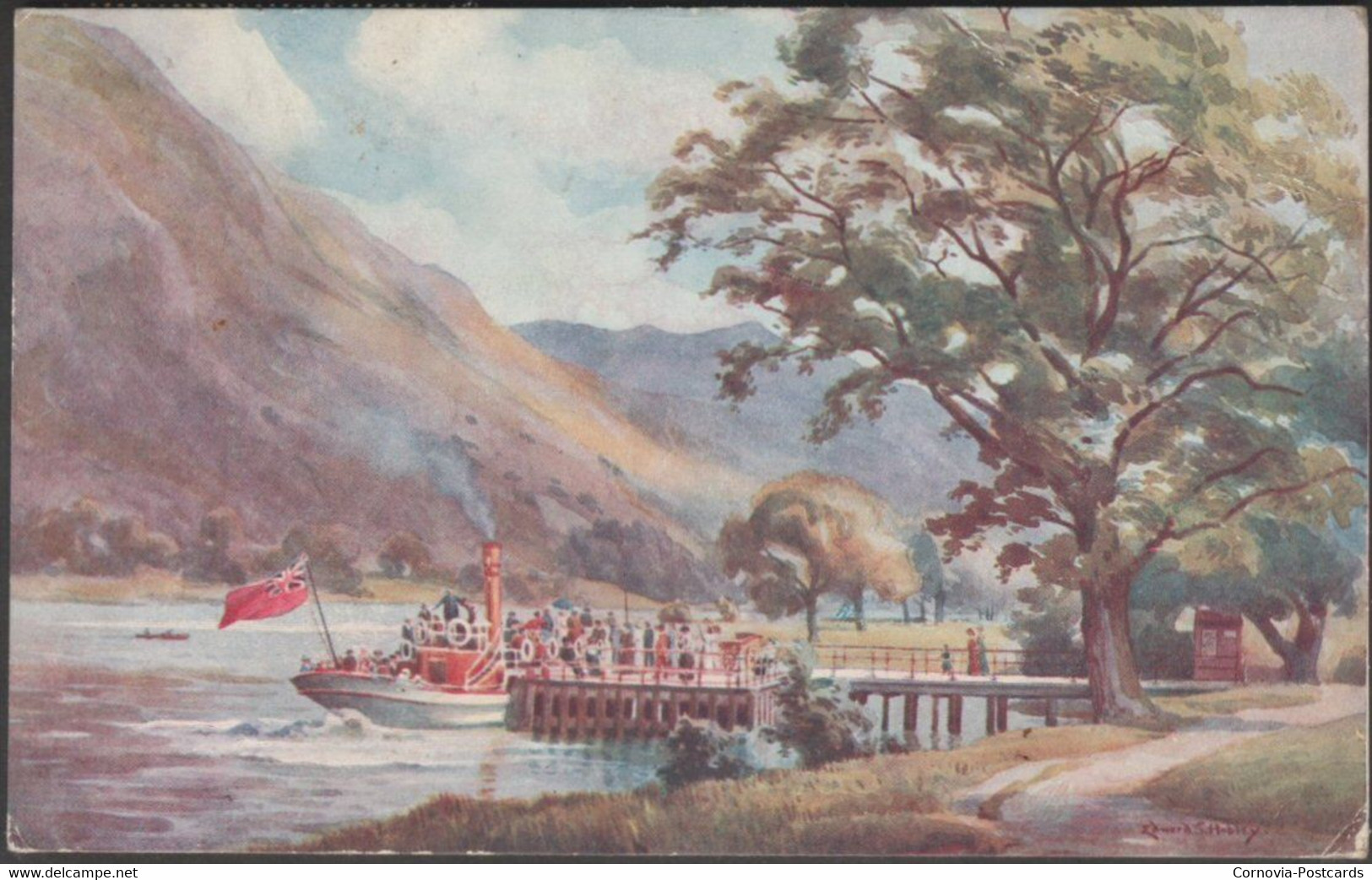 The Steamer-Landing, Patterdale, Westmorland, 1946 - Ullswater Navigation & Transport Co Postcard - Patterdale