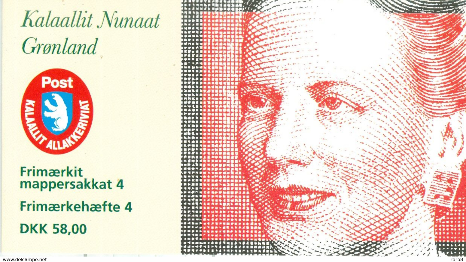 GROENLAND - Carnet N° C262a** MNH LUXE SCAN DU VERSO. Carnet De 58 K, Contenant 2 Feuilles De Timbres.. - Markenheftchen