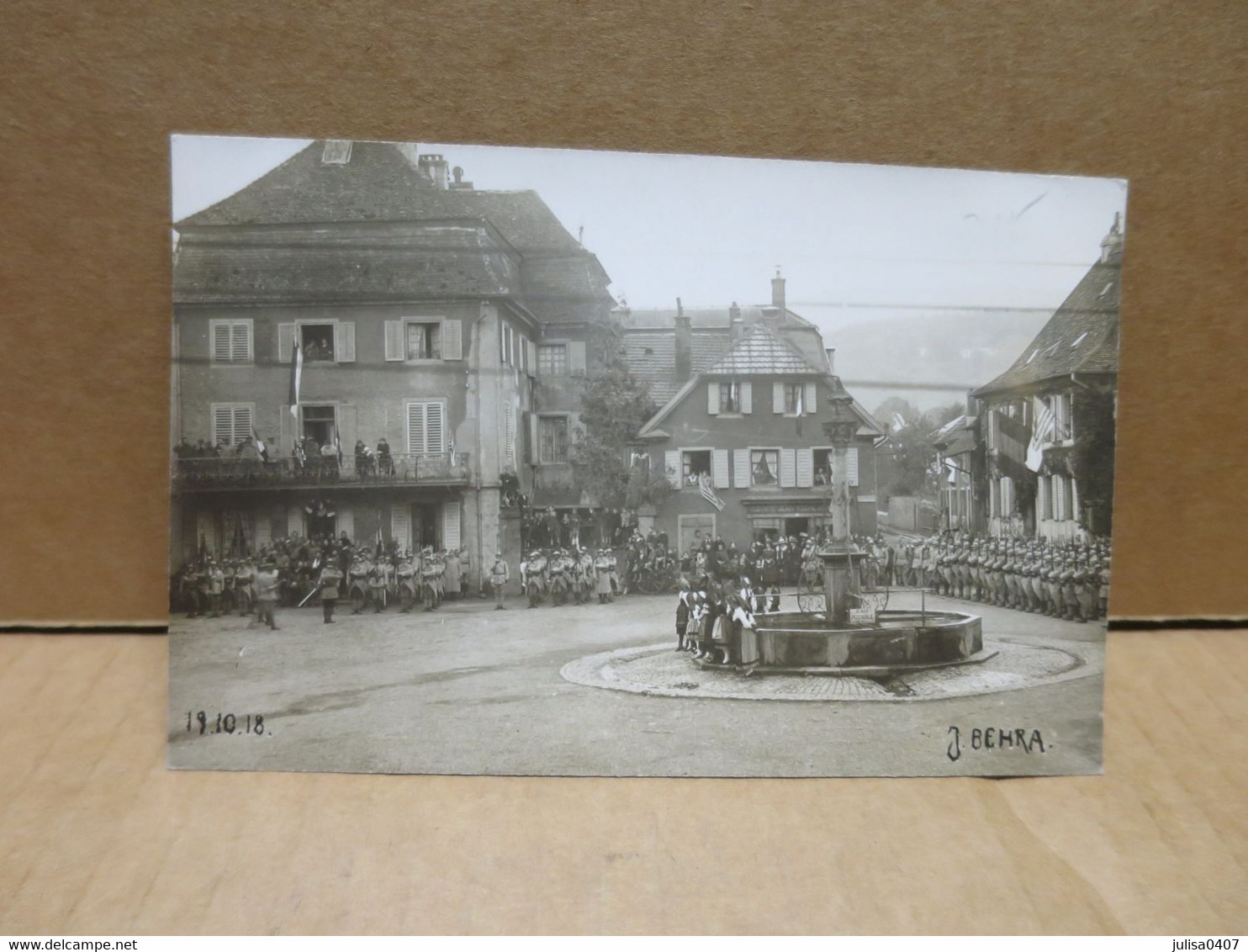 MASEVAUX (68) Carte Photo Place Cérémonie Militaire Animation - Masevaux