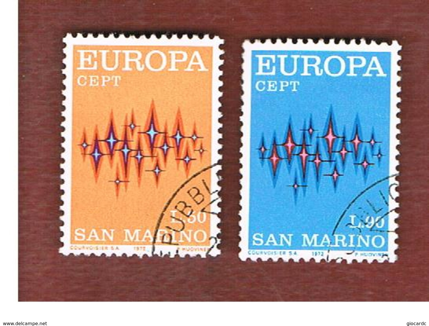 SAN MARINO - UNIF. 849.850   - 1972  EUROPA (SERIE COMPLETA DI 2)   -  USATI (USED°) - Oblitérés