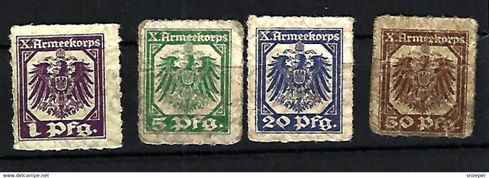 *germany  Kriegsgefangenen Lager Hannover  X  ARMEEKORPS 1+5+20+50 Pfennig    05.20/21/23/24 - Sonstige & Ohne Zuordnung