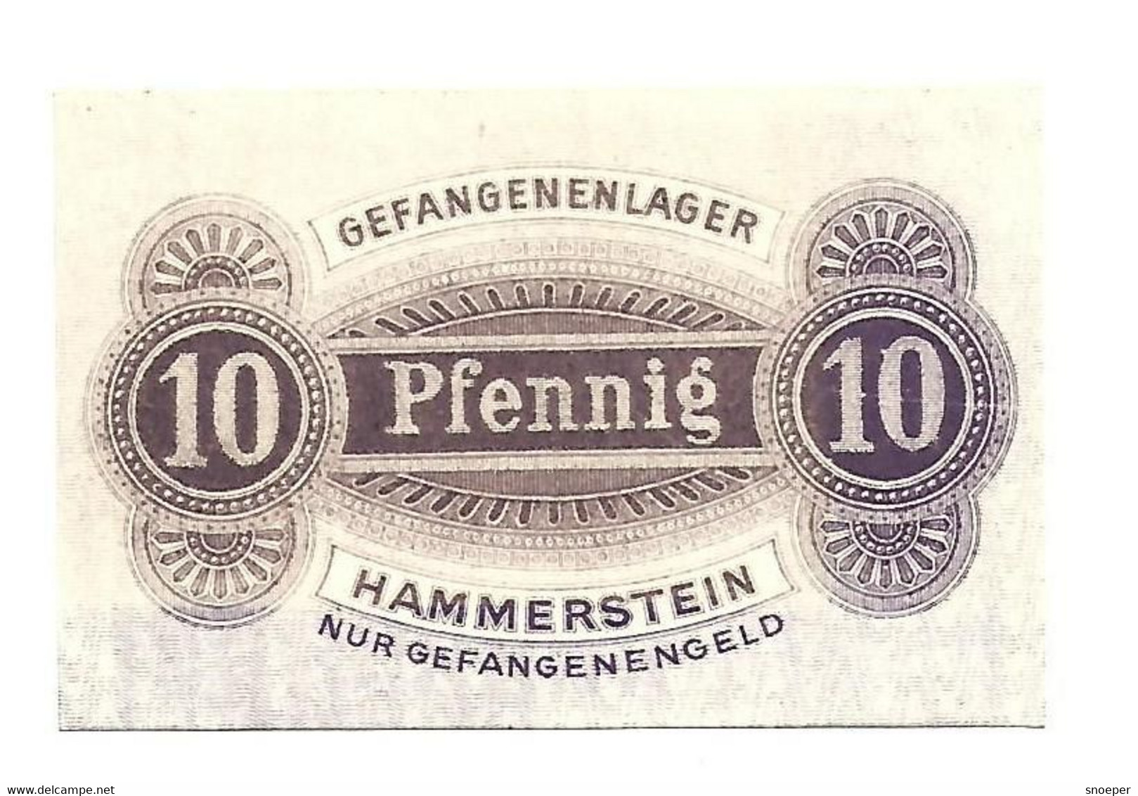 *germany Gefangenen Lager Hammerstein 10 Pfennig  05.02 - Sonstige & Ohne Zuordnung