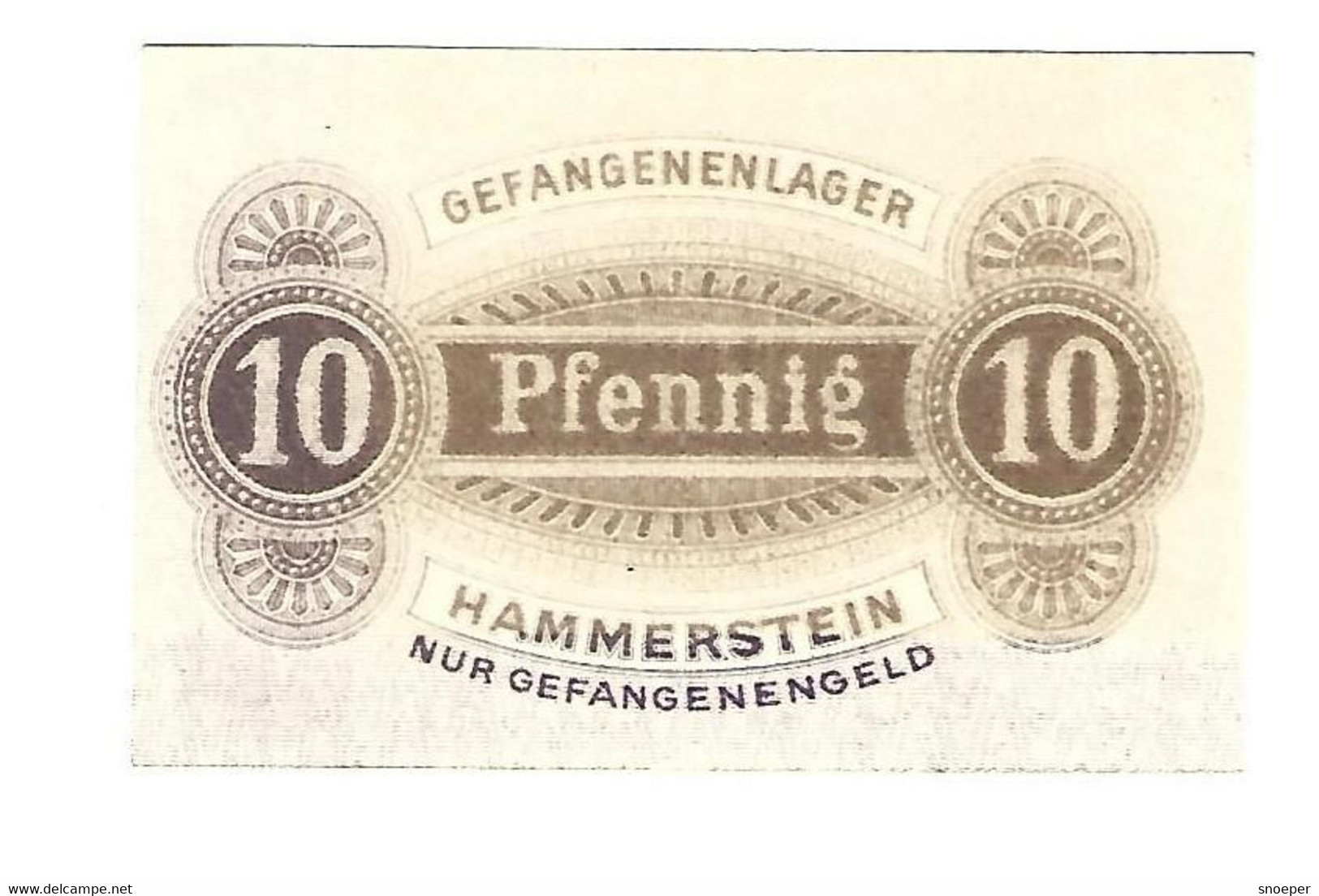 *germany Gefangenen Lager Hammerstein 10 Pfennig  05.02 - Sonstige & Ohne Zuordnung