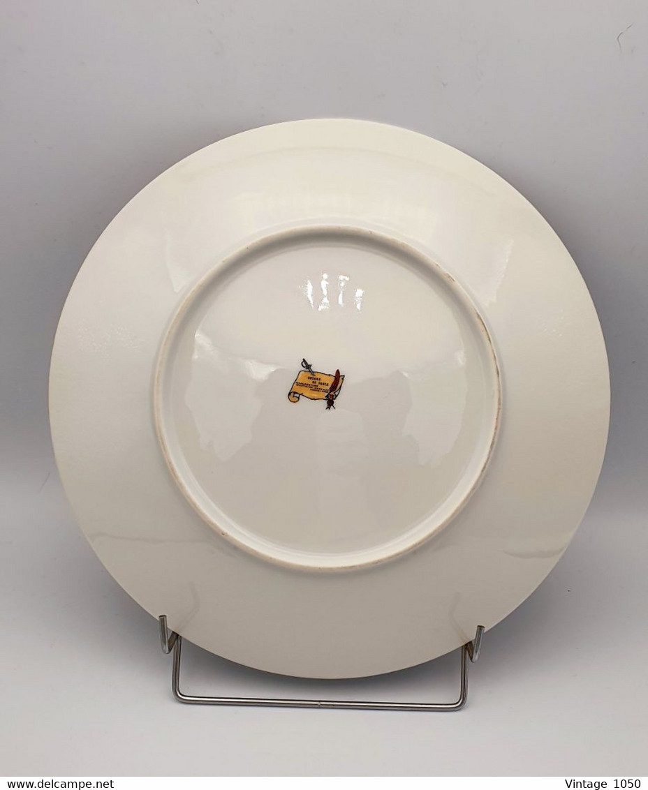 ✅➡️Assiette Parlante VIEUX METIERS De PARIS 1930 Marchand De Sébilles Diam 24 Cm Porcelaine #200879 - Limoges (FRA)