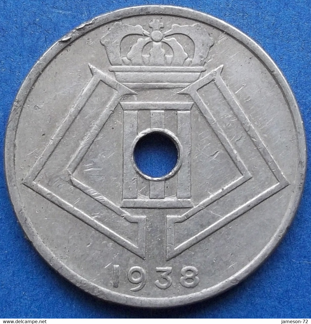 BELGIUM - 25 Centimes 1938 KM# 115.1 Leopold III (1934-1950) - Edelweiss Coins - 25 Cent