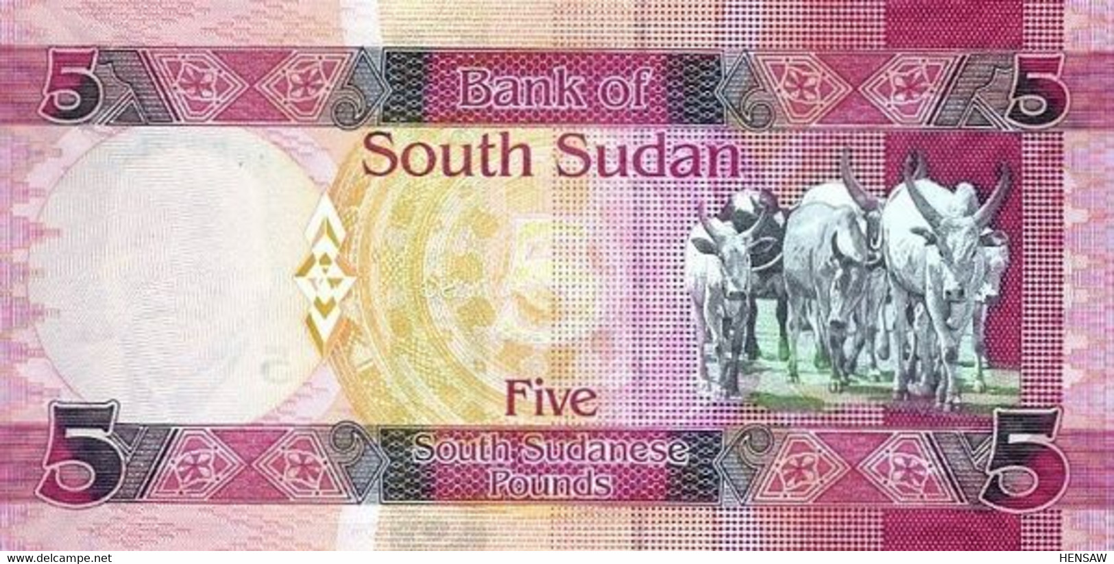 SOUTH SUDAN DEL SUR 5 POUNDS 2015 P 11 UNC SC NUEVO - South Sudan