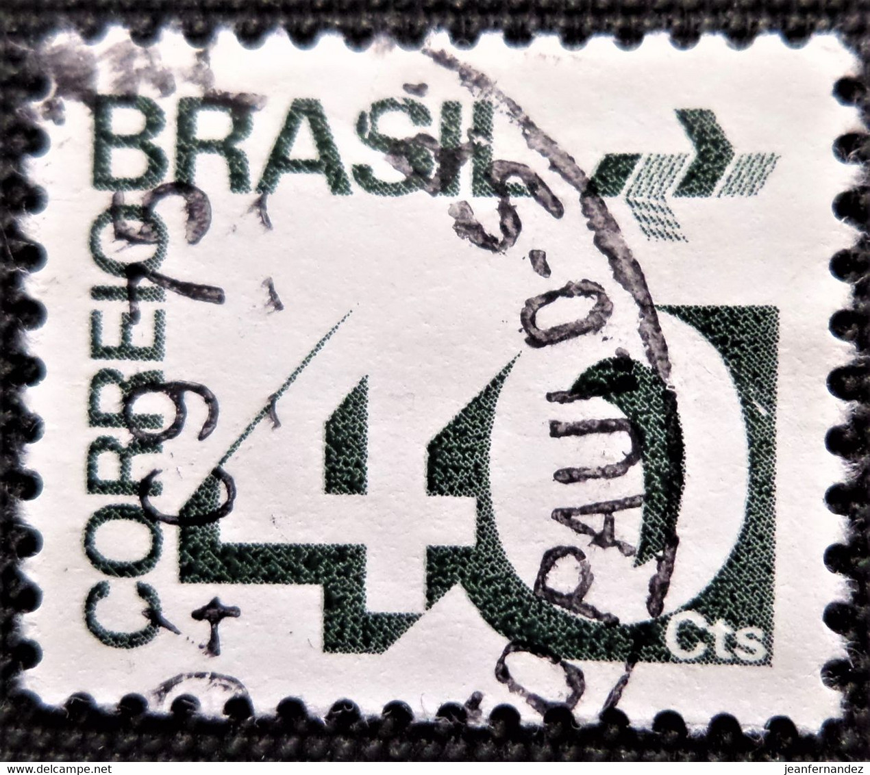 Timbre Du Brésil 1973 Numeral And P.T.T. Symbol   Stampworld N° 1380 - Oblitérés