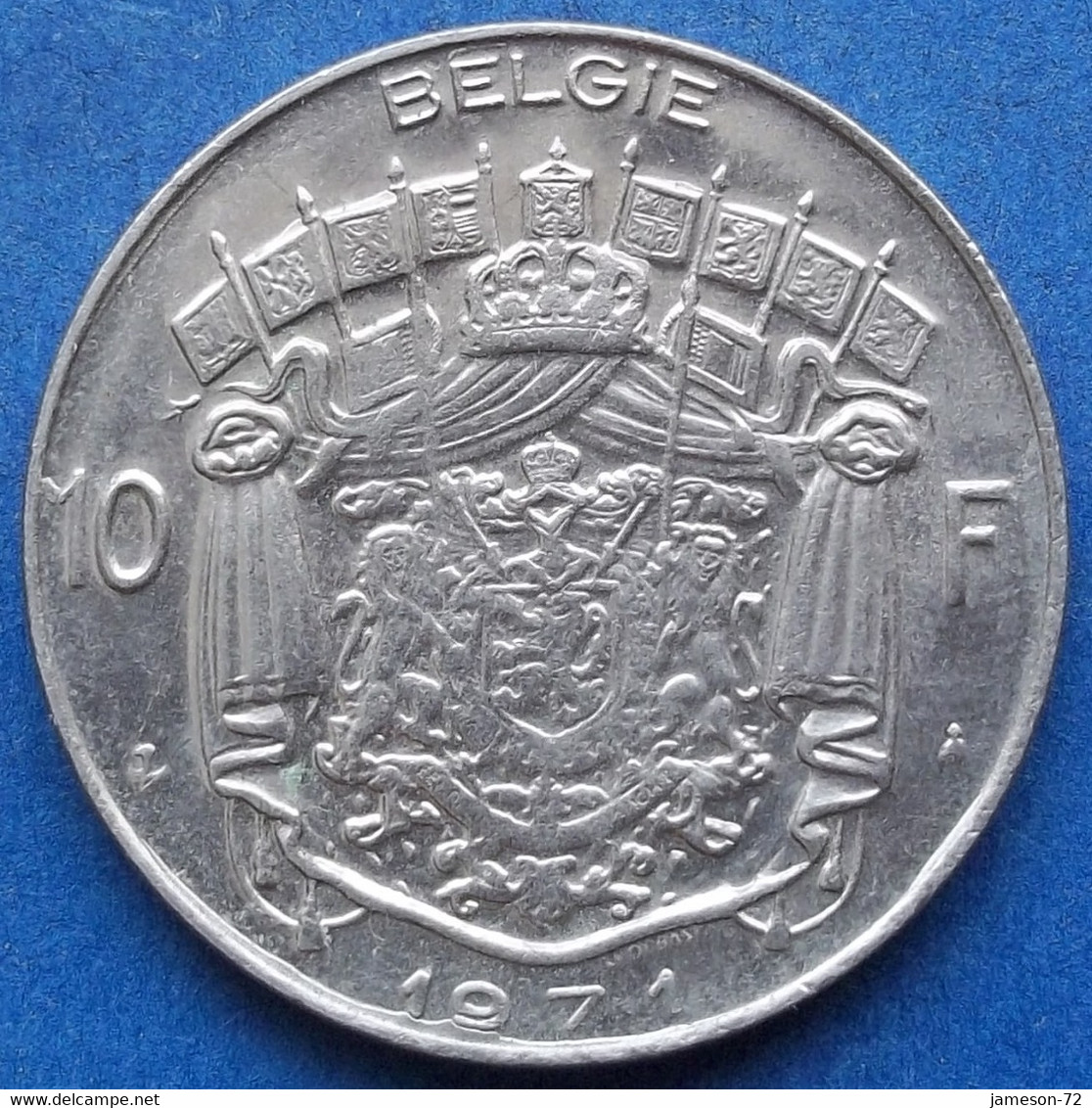 BELGIUM - 10 Francs 1971 Dutch KM# 156.1 Baudouin I (1951-1993) - Edelweiss Coins - 10 Frank