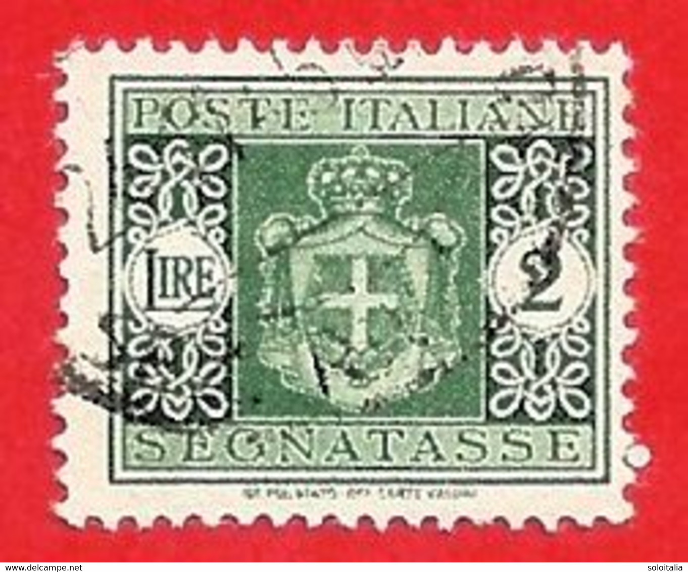 1945 (93) Segnatasse Stemma Senza Fasci Filigrana Ruota Lire 2 (usato) - Leggi Il Messaggio Del Venditore - Postage Due