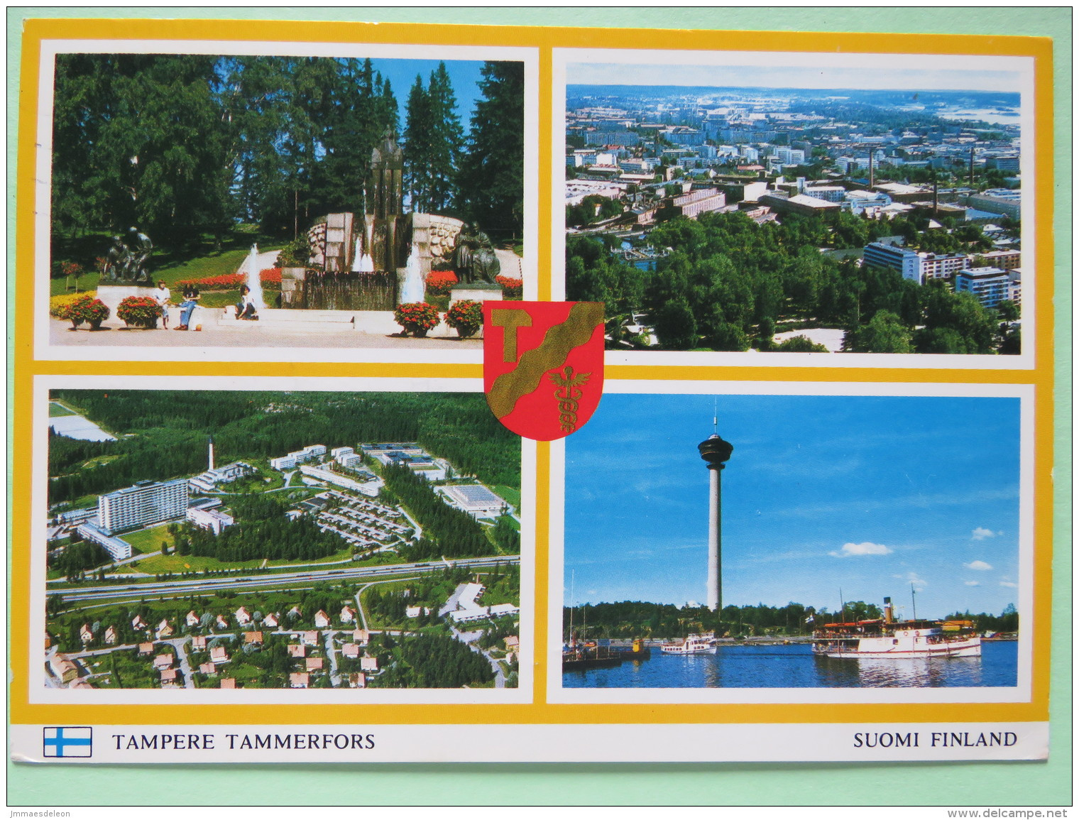 Finland 1978 Postcard ""Tampere"" To England - Painting Europa CEPT Washerwomen - Cartas & Documentos