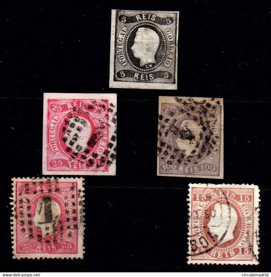 Portugal Nº 18, 21, 24, 29, 38. Año 1866/80 - Unused Stamps